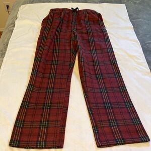 🎀 5/$20 🎀 HAWKE & CO Men's Burgundy Plaid Pajama Lounge Pants